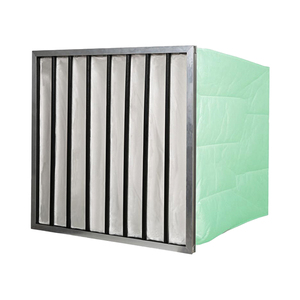 Nouveau filtre à air <span class=keywords><strong>HEPA</strong></span> en fibres synthétiques avec construction de filtre à sac, efficacité H13/H14 pour climatisation, type panneau plissé - Product Image 3