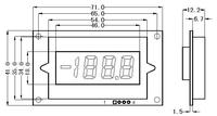 شاشة LCD أحادية اللون SMS3503C بتصميم قطاعي، 3 1/2 3.5 أرقام، شاشة عرض زجاجية LCD من نوع TN