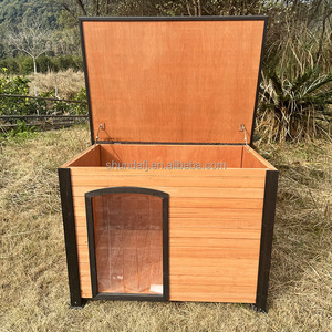 บ้านสุนัขไม้หรูหราทันสมัย ระบายอากาศได้ดี ยี่ห้อ SHUNDA ทำจากไม้เฟอร์ สำหรับสุนัขขนาดกลางและขนาดใหญ่ - Product Image 5