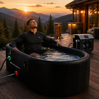 Baignoire à glace gonflable professionnelle avec système de refroidissement, piscine de plongeon froid pour la récupération musculaire des athlètes et la thérapie sportive