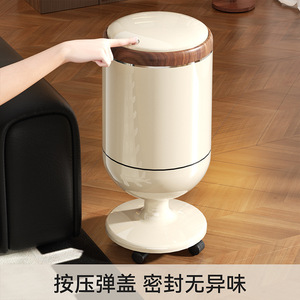 Cylindrical Trash Can 2.3kg Indoor Use Kitchen Living Room Waste Bin - Product Image 4
