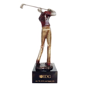 Trofeos de torneo de golf de resina y metal personalizados al por mayor, copa de pelota de golf perpetua, premio de recuerdo, regalo de empresa - Product Image 2