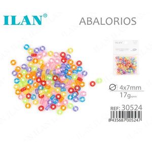 ILAN Abalorios Perline Trasparenti Multicolore a Forma di Stella 4x7mm 17g - Product Image 1