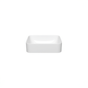 Lavabo Rectangular de Cerámica Blanca para Baño, 19x15 Pulgadas, Acabado Brillante, Diseño Minimalista, Montaje en Pared - Product Image 1