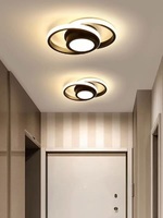 Lustre d'intérieur moderne avec matériaux en acrylique et en fer, lampe de plafond LED 3CCT pour chambre à coucher, salon, couloir, balcon