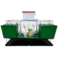 Cage à lapins durable à plusieurs niveaux en treillis métallique épaissi avec verrou de sécurité pour l'agriculture