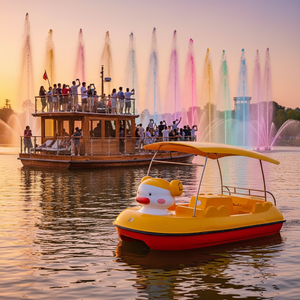 <span class=keywords><strong>Bateau</strong></span> électrique Canard à bec <span class=keywords><strong>moche</strong></span> en fibre de verre épaissie, à double pédale, pour parc aquatique, tourisme panoramique et loisirs nautiques - Product Image 5