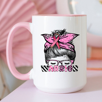 Lutte contre le cancer conception personnalisée taille UV DTF décalcomanies gobelet Wrap UV-DTF UV DTF transfert autocollant tasse enveloppes pour 16oz verre bière