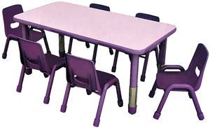 Mobilier scolaire réglable Bureau et chaise pour enfants Table et chaise en plastique pour crèche et jardin d'enfants - Product Image 4