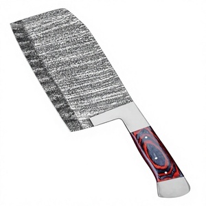 Ensemble de 5 couteaux de cuisine en acier Damas, manche rouge et noir, couteau de chef, couteau utilitaire, hachoir, couteaux de cuisine et de chef - Product Image 5