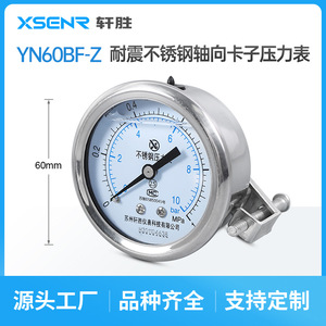 Manomètre en acier inoxydable Suzhou XuanSheng YNBF-60Z 60 mm analogique 10 bars MPa à montage sur panneau - Product Image 3