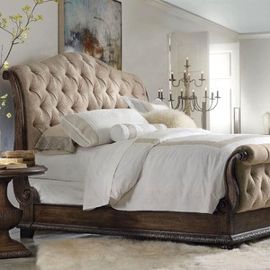 Высококачественная Античная викторианская деревянная стеганная королевская кровать, дизайнерский комплект мебели для спальни - Product Image 5