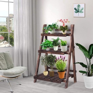 Allsome — support pliable en bois à 3 niveaux, avec <span class=keywords><strong>étagère</strong></span> <span class=keywords><strong>pour</strong></span> pots, présentoir <span class=keywords><strong>pour</strong></span> <span class=keywords><strong>serre</strong></span> <span class=keywords><strong>de</strong></span> <span class=keywords><strong>jardin</strong></span> intérieure et extérieure - Product Image 6