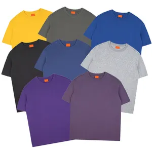 More Colors Men's Simple Solid Color Orelbow Length Sleeves T-shirt 100%Cotton Blank Plain T-shirts