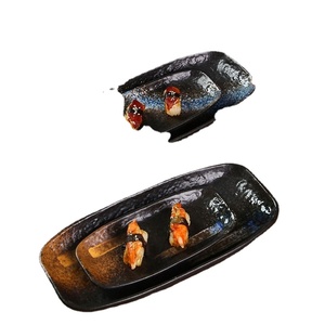 Factory Wholesale Wider Size Rectangular Shape Sushi Taco <b>Plates</b> 12 Inch Vintage Porcelain Eco-Friendly Japandi Restaurant - Product Image 3