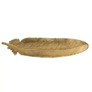Plato de servicio de diseño de hoja de metal ecológico de calidad superior elegante duradero para uso en fiestas y eventos al mejor precio - Product Image 6