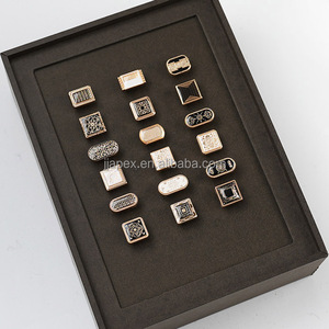 Factory Square Round Zinc Alloy Gold 12mm Mens Shirt Press Custom Logo Pattern Brand Metal Thobe Snap <strong>Button</strong> for Clothes - Product Image 4