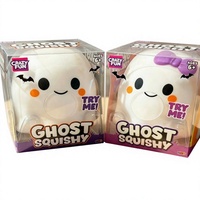 Jouet à presser en forme de fantôme Kawaii, vente en gros, décoration d'Halloween, jouet anti-stress, cadeau de fête pour enfants