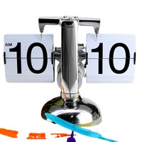 Neues Design Klassische Glocke Retro Seite Drehtisch Auto Flip Clock für Home Living Room