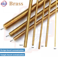 Custom Long Size Threaded Rod M6 M8 M10 M12 M16 M20 M24 Galvanized Black Full Thread Rod Stud Bolt DIN975 DIN976 Threaded Rod