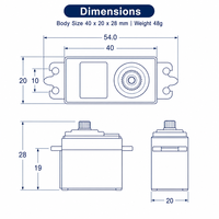 Servomoteur RC à couple élevé 12KG, moteur à engrenages métalliques, 4.8V-6.0V, OEM ODM personnalisé pour kit de projet robotique mécanique DIY