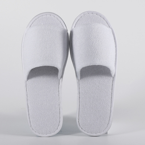 Wholesale 5 Star Customizable Open Toe White Terry Cloth Hotel Appliances <strong>slippers</strong> Travel <strong>slippers</strong> Men Women Bedroom <strong>slippers</strong> - Product Image 1