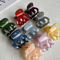 Kinling Fashion Pince à cheveux en acétate de haute qualité en forme de citrouille multicolore pour filles