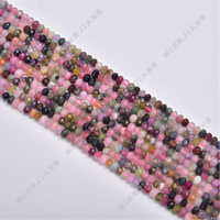 Tourmaline colorée naturelle 2mm3mm4mm perles de pierre en vrac fabrication de bijoux en gros pierres précieuses cristal jade jaspe perles à facettes