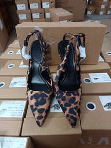 Escarpins à Bout Pointu pour Femme, Imprimé Animalier Léopard, Sandales à Bride Arrière et Talon Haut, Mules de Luxe Sexy, Chaussures de Bureau pour Dames - Product Image 5