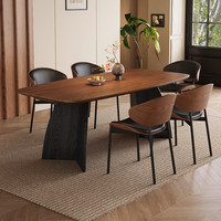 Table et chaises de salle à manger rectangulaires en bois massif de style français, adaptées aux salles à manger domestiques, aux hôtels, aux villas et aux appartements