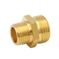 Amerikanischer Kupfer-Gartenschlauchanschluss 3/4 GHT auf 1/2 NPT Adapter-Fitting Hergestellt in China Sechskantkopf