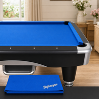 Kit de feutre de billard bleu roi, bandes prédécoupées, bord droit, pour rail noir et bordure argentée de table