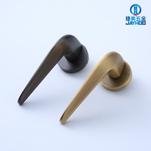 กุญแจล็อคประตูแบบก้านโยก Jiehao ทำจากทองแดงแท้ ไม่ใช้กุญแจ แบบแยกส่วน พร้อมระบบแม่เหล็ก ปิดเงียบ สำหรับใช้ภายใน - Product Image 5