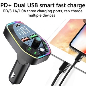 Émetteur FM sans fil double USB Type C PD 20W 3.1A Chargeur rapide <span class=keywords><strong>Bluetooth</strong></span> 5.0 Kit mains libres pour <span class=keywords><strong>voiture</strong></span> Modulateur FM <span class=keywords><strong>Radio</strong></span> de <span class=keywords><strong>voiture</strong></span> - Product Image 5