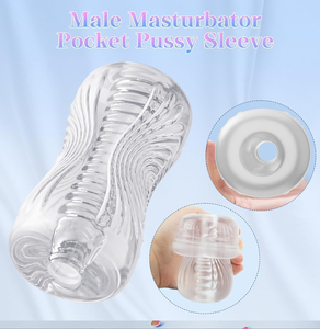 Masturbador Masculino de TPE Transparente, Suave y <span class=keywords><strong>El</strong></span>ástico, con Textura Realista para Estimulación del Glande y Entrenamiento de Resistencia - Product Image 5