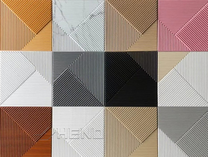 Panneaux muraux 3D géométriques en PVC imperméables Wayon pour la décoration murale d'hôtel - Product Image 4