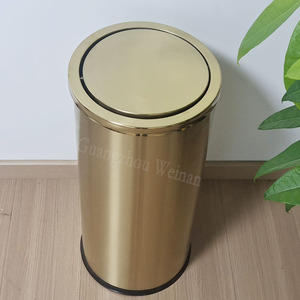 Thép Không Gỉ Trong Nhà Văn Phòng Tái Chế Thùng Rác Có Thể Thanh Lịch Kim Loại Nhà Container Với Mở Top Cấu Trúc Cho Phòng Tắm Thùng Rác Bin - Product Image 4