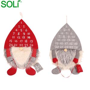 En gros tenture murale Santa feutre calendrier <span class=keywords><strong>de</strong></span> l'avent avec poches compte à rebours <span class=keywords><strong>de</strong></span> noël maison arbre <span class=keywords><strong>de</strong></span> noël décoratif - Product Image 6