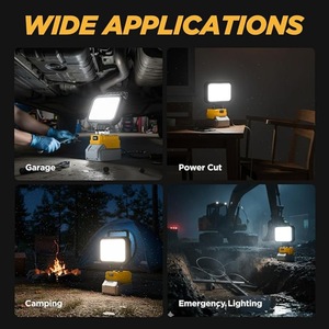 ไฟ LED แบบพกพา 21V แบตเตอรี่เครื่องมือช่างแบบชาร์จได้ 2000mAh ไฟส่องสว่างกลางแจ้ง สำหรับงานซ่อมแซมบ้าน งานฉุกเฉิน และงานบำรุงรักษา STD-E5 - Product Image 4