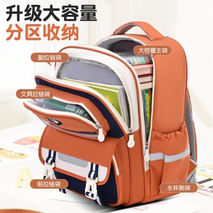 New <b>school</b> bag for primary <b>school</b> students, large capacity <b>backpack</b> 1-3-6 grade spine support <b>backpack</b> wholesale printed - Product Image 2
