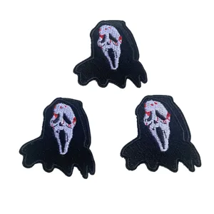 Personalized horror expression embroidery patches can be used for clothing, bags, shoes, decorative cloth patches