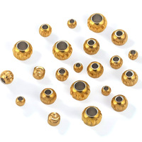 Perles en acier inoxydable plaqué or, motif couteau, trou percé, en acier titane, pour bracelet, composants de bijoux DIY, perles en vrac