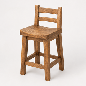 Phuoc Hung Handmade Natural Oak Wood Modern Minimalist Bar <b>Stool</b> Solid Backrest Eco-Friendly Multi-functional <b>Dining</b> Cafe Bar - Product Image 1