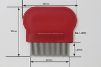 Peigne anti-poux Terminator en acier inoxydable de haute qualité, dents finement alignées, manche en plastique, pour usage domestique et professionnel en salon de coiffure