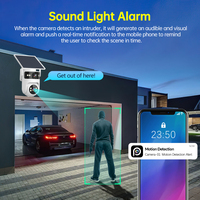 Cámara Solar 4G con Tarjeta SIM, Ultra HD de 6MP, Doble Lente, PTZ, Detección de Seguimiento Humanoide, Alarma por Voz, Cámara CCTV Solar