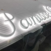 Lettres enseignes personnalisées à illumination 3D DEL Logo d'entreprise Publicité extérieure Lettres rétroéclairées Enseigne en acrylique DEL