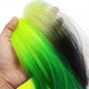 12 Colori Fibre Sintetiche Bicolore Bucktail per la Realizzazione di Grandi Esche Artificiali, Materiali Super Hair per la Costruzione di Mosche Artificiali - Product Image 2
