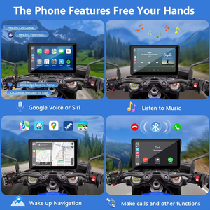 Écran de navigation <span class=keywords><strong>GPS</strong></span> CarPlay pour moto <span class=keywords><strong>BMW</strong></span> avec caméra de tableau de bord étanche IP68 7 pouces, Moto Android Auto, écran tactile - Product Image 2