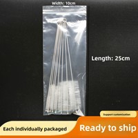 Fourniture directe usine : Ensemble de 10 brosses de nettoyage durables avec brosses à embout distributeur, poils de 210 mm, en acier inoxydable 304