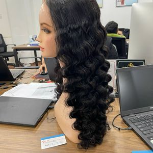 วิกผมลอนลึกไอน้ำสีดำธรรมชาติพร้อมส่ง100% ผมมนุษย์เวียดนาม Remy - Product Image 2